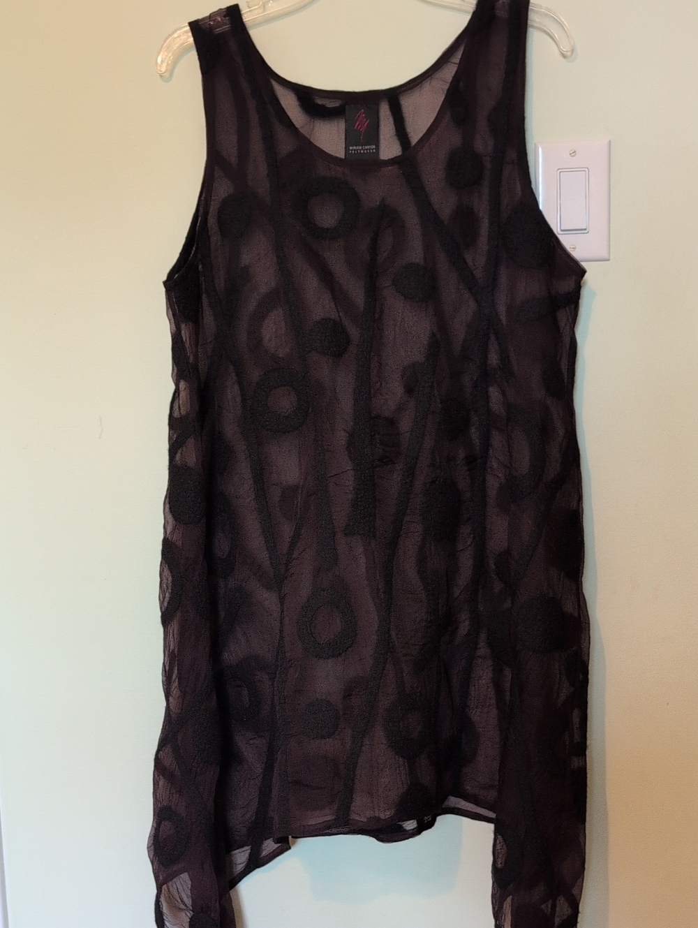 Miriam Carter Feltmaker Felted Wearable Art OverDress Sheer Purple OSFM